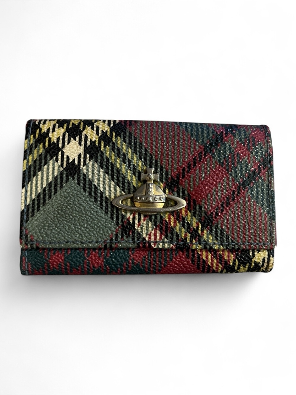 Vivienne Westwood Tartan Plaid Orb Key Case